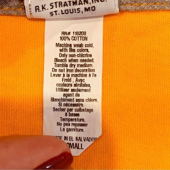 Harley Davidson Orange Tribe V Neck Tee Size Small - Picture 10 of 10